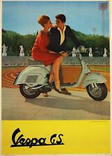 1960ca * Manifesto Originale "Vespa GS - Ted Windsor al Foro Italico" Anonymous