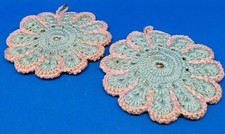 2 presine da cucina all'uncinetto - vintage