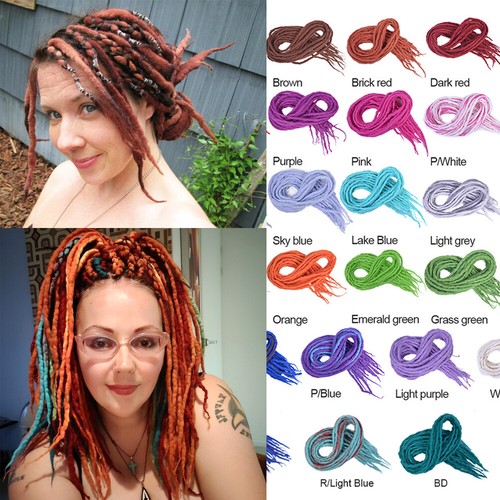 Dreadlocks morbidi doppia - 22",