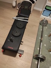 bilanciere più pesi e panca