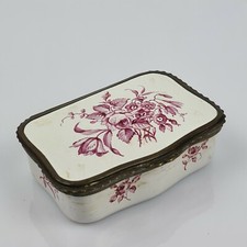 SCATOLA COFANETTO PORCELLANA OLD CERAMICA PORTAGIOE PORCELIAN FRANCESE FINE 700