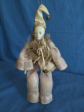 Bambola Porcellana Clown Danzante Pierrot Pagliaccio Giullare Anni 80