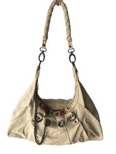 DIESEL Borsa Hobo Vintage Beige Steampunk Città Medievale Archivio Gotico Boho Y2K 00s