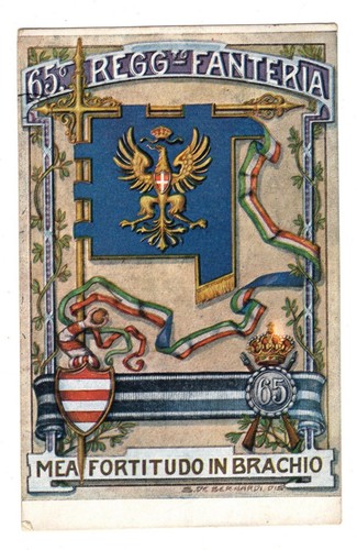 Cartolina reggimentale - reggimentale, 65°
