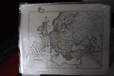 CARTINA GEOGRAFICA ANTICA EUROPA WAEHREND DES XXX JAEHRIGEN KRIEGES