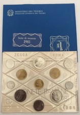 HN Repubblica Italiana 1981 serie zecca con lire 500 Ag FDC  r333