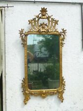 Importante Antica Specchiera Toscana del 700 Cornice Dorata Foglia Oro 150x71 n1