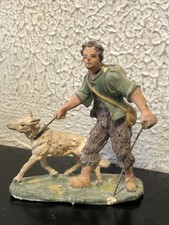 Statuina Del Presepe C.C. CONFALONIERI Pastore Con Cane