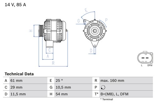 Alternatore 986 044 - 986,