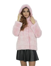 Giacca visone rosa pelliccia
