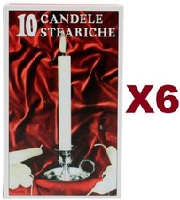 60 WHITE WAX STEARIC CANDLES