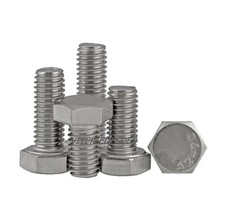 VITI M12 IN ACCIAIO INOX BULLONI TESTA ESAGONALE UNI 5739 5737 DIN 933 931