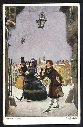 Cartolina artistica helmut - cartolina,