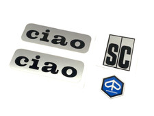 ADESIVI AUFKLEBER PIAGGIO CIAO SC SERBATOIO PARAFANGO STEMMA KIT 4 PEZZI __
