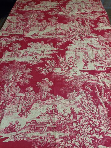 Coupon tissu toile jouy - de,