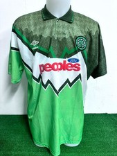 MAGLIA CELTIC GLASGOW NO MATCH WORN ISSUE SHIRT VINTAGE CAMISETA 1991/1992
