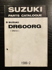 SUZUKI DR 600 RG parts catalogue catalogo parti di ricambio
