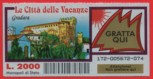 Gratta vinci lotteria - e,