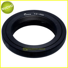 Anello adapter per obiettivi/accessori a vite T2 su fotocamere Nikon. Adattatore