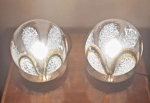 Coppia lampade vetro di - vetro,