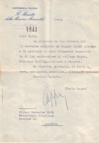 Roma feb 1948 lettera con - 1948,