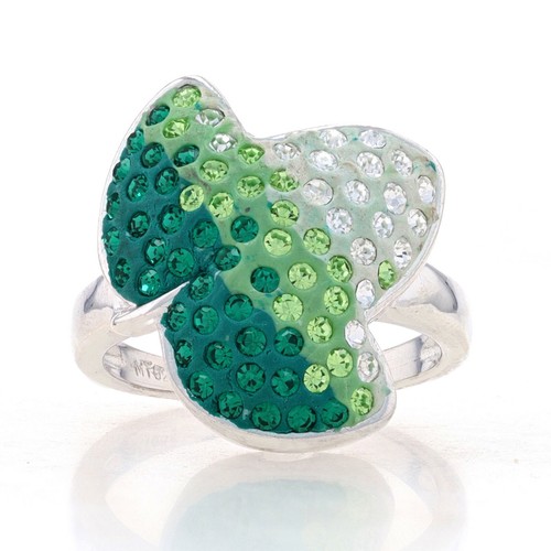 Anello quadrifoglio incrostato