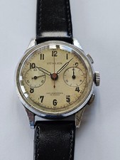 ANGELUS-PER "TURLER"-CRONO MANUALE-ANNI 40-QUADRANTE ORIGINALE-36 MM-CALIBRO 215