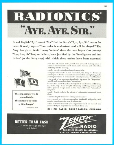 1943 zenith radio stampa - zenith,