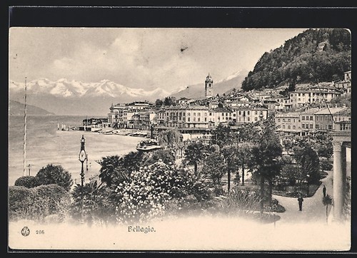 Cartolina bellagio lago - bellagio,
