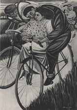 Giuseppe Migneco - Promenade dominicale - Héliogravure