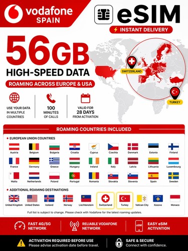 Vodafone esim 56gb dati - esim,
