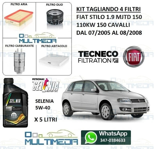 Kit tagliando filtri olio - e,