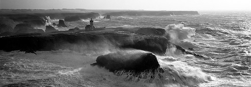 Quadro faro tempesta - faro, mare