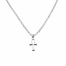 COLLANA con CROCE di ANKH Argento egiziana egizia ciondolo a catena Uomo e Donna