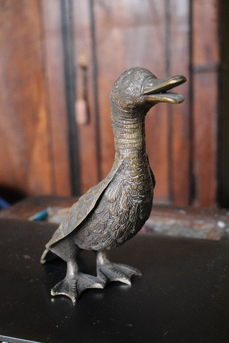 Scultura papera bronzo - papera,