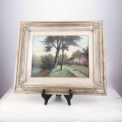 Quadro paesaggio olio gesso - quadro,