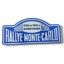 Placca metallica Rallye Monte-Carlo 2000 Rally Montecarlo place targa