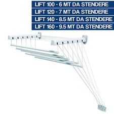 STENDIBIANCHERIA STENDINO GIMY LIFT SALVASPAZIO DA BAGNO PARETE SOFFITTO 35542V
