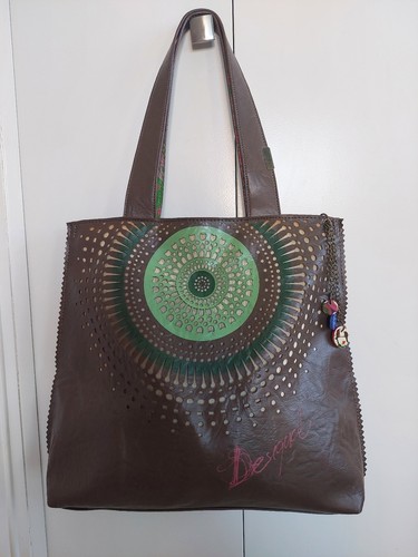 Sac cabas desigual marron - cabas,