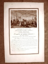 L'invenzione della vera croce Acquaforte del 1786 Giorgione Lienard Certificato