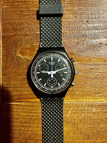 Vintage swatch chrono black - vintage,