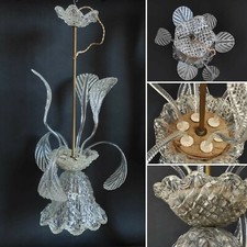 Lampadario in vetro lavorato a