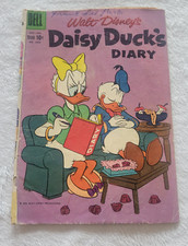 Quattro colori #1055 Diario di Daisy Duck pagine bianche 1959-1960 Dell SPEDIZIONE GRATUITA