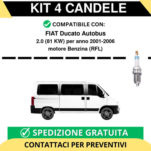Kit candele per - kit, fiat
