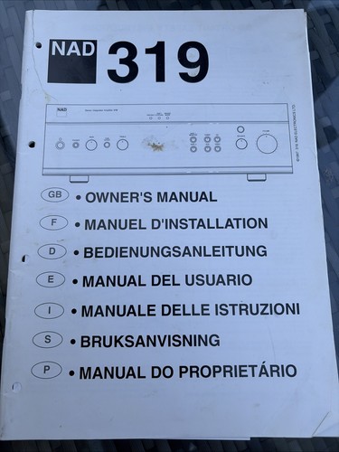 Nad 319 amplificatore manuale - 319,