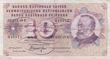 SVIZZERA BANCONOTA 10 FRANCHI