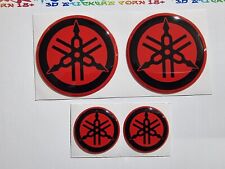 4 adesivi yamaha diapason 45+25 MM Rosso-Nero R1 R6 YAMAHA 1000 600 NEW