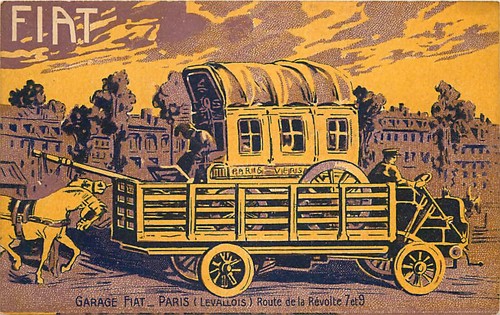 Cartolina pubblicitaria fiat - cartolina,