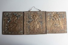 Icône triptyque bronze