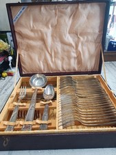 servizio posate silver plated arg. 1000 da 12 persone completo 75pz